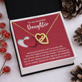 To My Beautiful Daughter - Stand Proud And Tall - Interlocking Hearts Necklace IH, DAU0000008IH - Sweet Yasmin 21