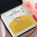 My Daughter - Moment I Looked Into Your Beautiful Eyes - A Bond That Could Never Be Broken - Always Keep Me In Your Heart - Love You Always & Forever - Interlocking Hearts Necklace IH, DAU0000003IH - Sweet Yasmin 21