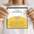 My Daughter - Moment I Looked Into Your Beautiful Eyes - A Bond That Could Never Be Broken - Always Keep Me In Your Heart - Love You Always & Forever - Interlocking Hearts Necklace IH, DAU0000003IH - Sweet Yasmin 21