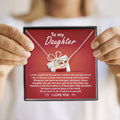 My Daughter - How Proud I Am Of All You've Done & Become - You're A Gift To All - You Have A Special Place In This World - I Love You - Interlocking Hearts Necklace IH, DAU0000001IH - Sweet Yasmin 21