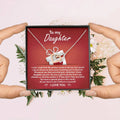 My Daughter - How Proud I Am Of All You've Done & Become - You're A Gift To All - You Have A Special Place In This World - I Love You - Interlocking Hearts Necklace IH, DAU0000001IH - Sweet Yasmin 21