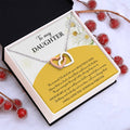 My Daughter - Moment I Looked Into Your Beautiful Eyes - A Bond That Could Never Be Broken - Always Keep Me In Your Heart - Love You Always & Forever - Interlocking Hearts Necklace IH, DAU0000003IH - Sweet Yasmin 21