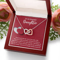 To My Beautiful Daughter - Stand Proud And Tall - Interlocking Hearts Necklace IH, DAU0000008IH - Sweet Yasmin 21