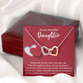 To My Beautiful Daughter - Stand Proud And Tall - Interlocking Hearts Necklace IH, DAU0000008IH - Sweet Yasmin 21