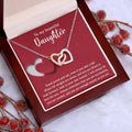 To My Beautiful Daughter - Stand Proud And Tall - Interlocking Hearts Necklace IH, DAU0000008IH - Sweet Yasmin 21