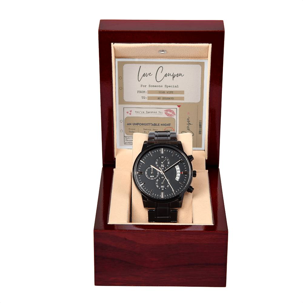 Husband Love Coupon Book - Chronograph Watch WATHUS000006