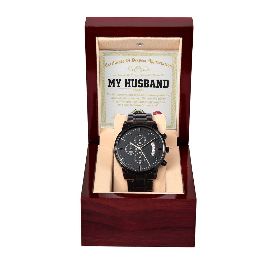 Husband Deepest Appreciation - Sealed With A Kiss - Chronograph Watch WATHUS000007