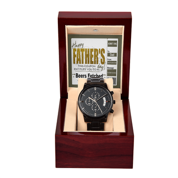 Happy Father's Day - Entitles You To Beers Fetched - Your Favorite Child - Metal Chronograph Watch WAT, FDY000004WAT
