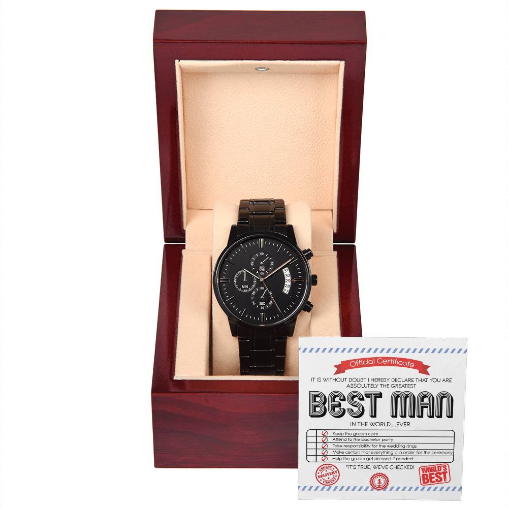 Best Man - Official Certificate - Chronograph Watch WATBMN000001