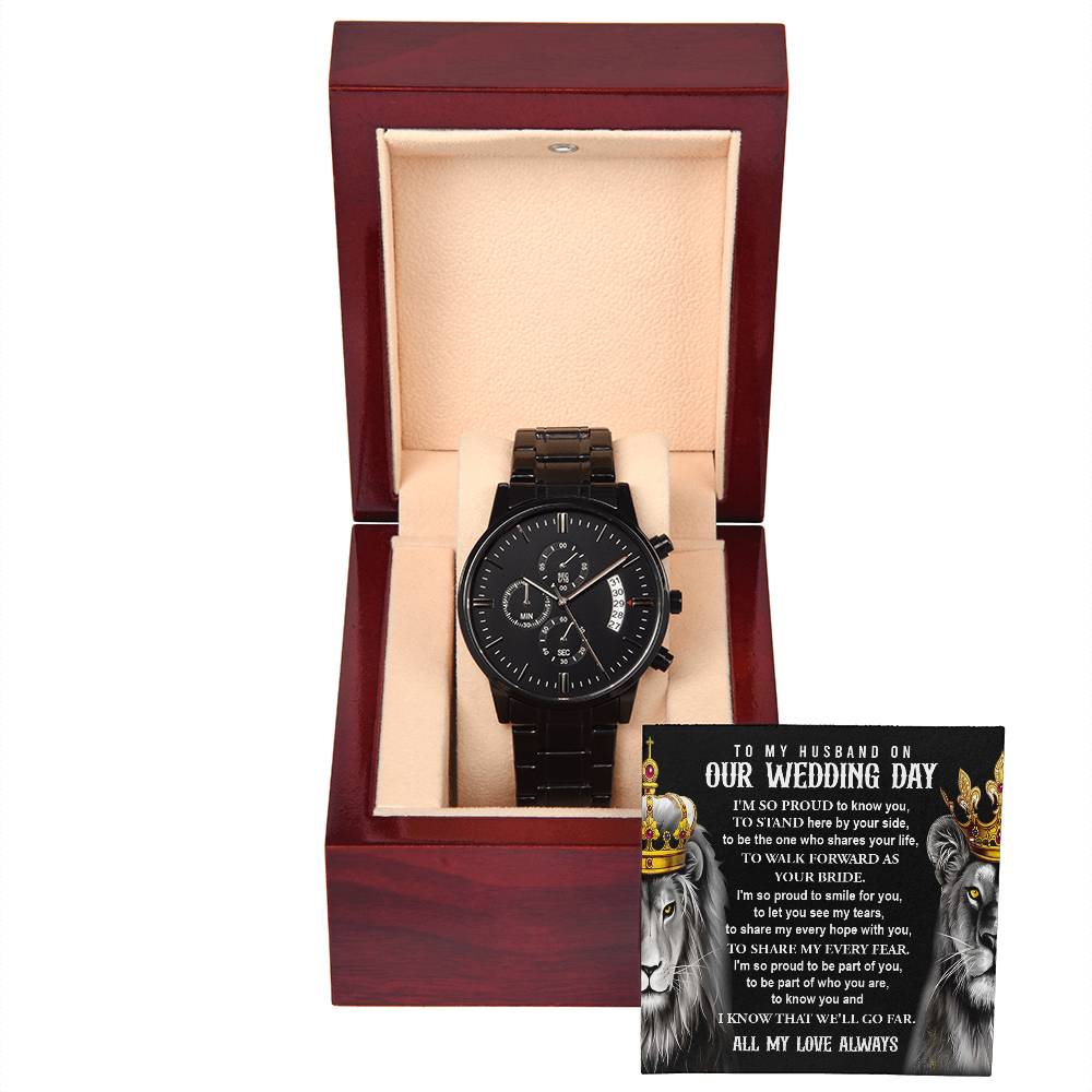 To My Husband - By Your Side - So Proud To Know You - To Stand By Your Side - Chronograph Watch WATHUS000002