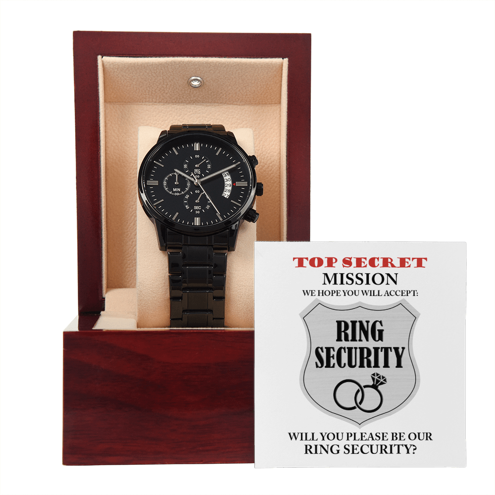 Top Secret Mission - We Hope You Will Accept - Ring Security - Metal Chronograph Watch WAT, BMN0000010WAT