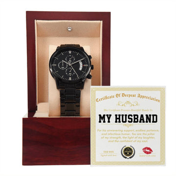 Husband Deepest Appreciation - Sealed With A Kiss - Chronograph Watch WATHUS000007