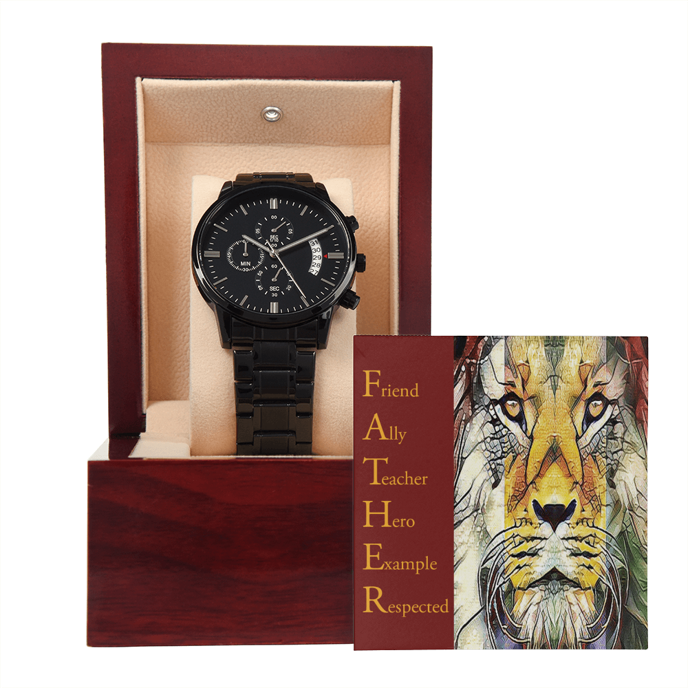FATHER - Friend, Ally, Teacher, Hero, Example, Respected - Metal Chronograph Watch WAT, DAD0000070WAT