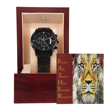 FATHER - Friend, Ally, Teacher, Hero, Example, Respected - Metal Chronograph Watch WAT, DAD0000070WAT