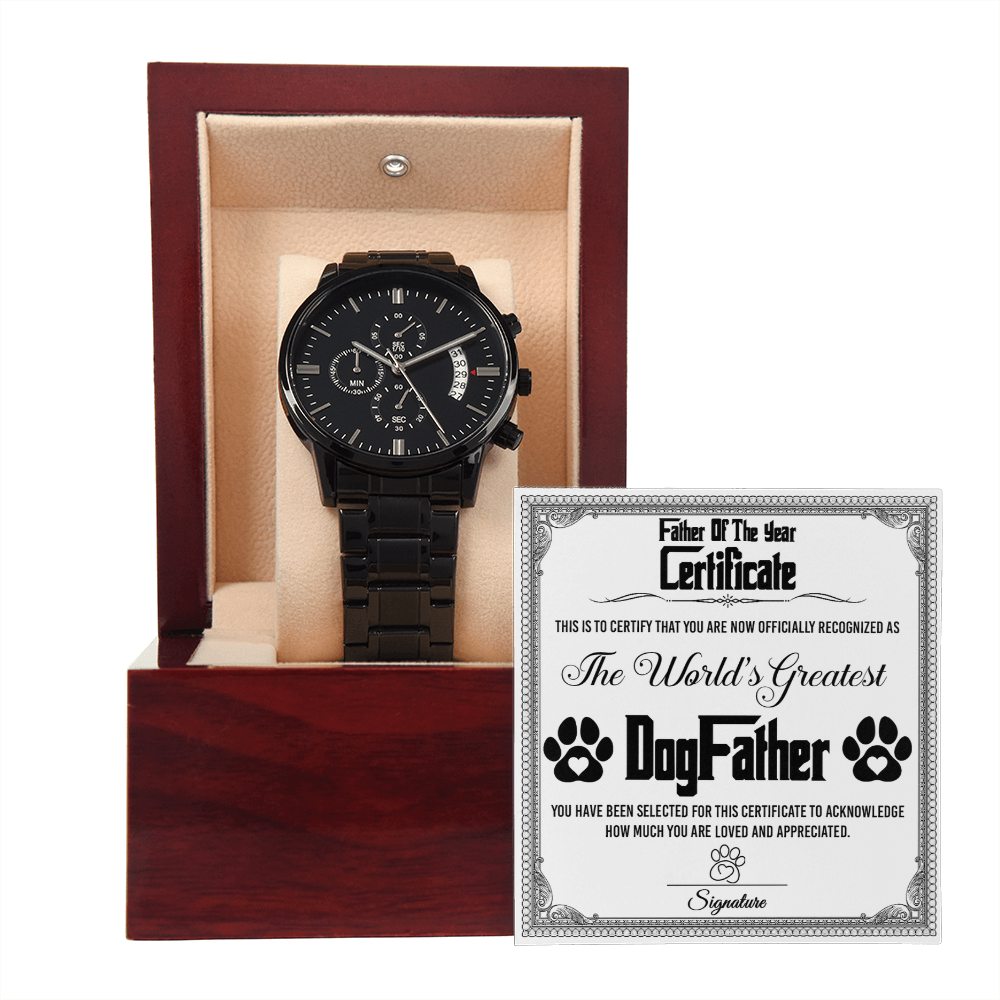 The World's Greatest Dog Father - To Acknowledge How Much You Are Loved & Appreciated - Metal Chronograph Watch WAT, DAD0000074WAT