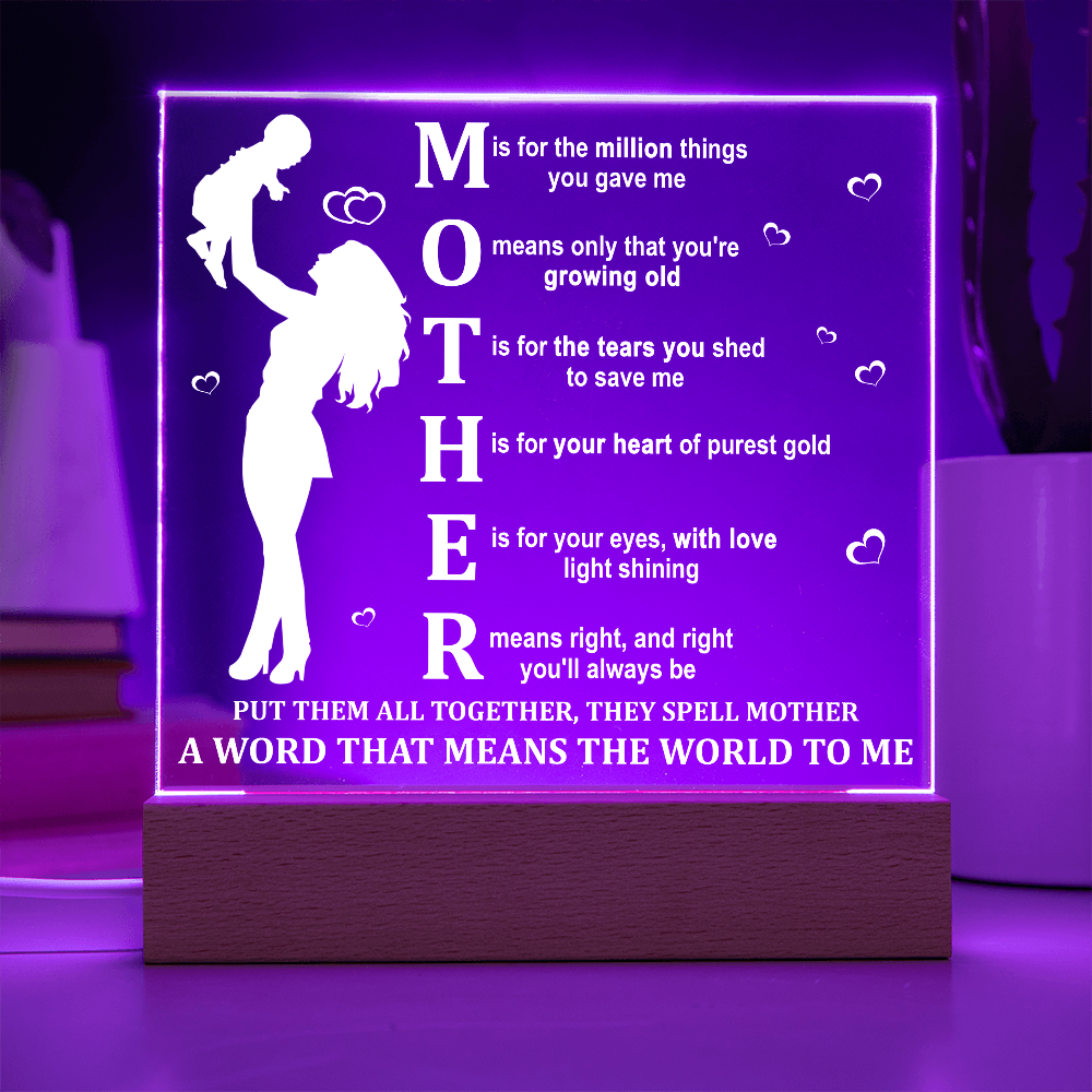Acrylic Square Plaque MOM0000071ASP