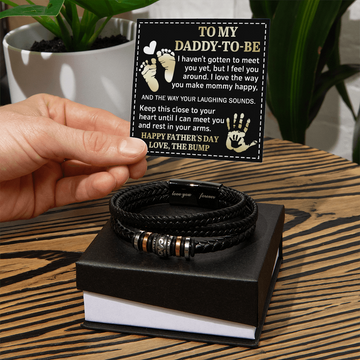 My Daddy To Be - Haven't Got To Meet You, But I Feel You Around - Until I Can Meet You & Rest In Your Arms - Happy Father's Day - Love The Bump - Bracelet BR, DAD0000015BR