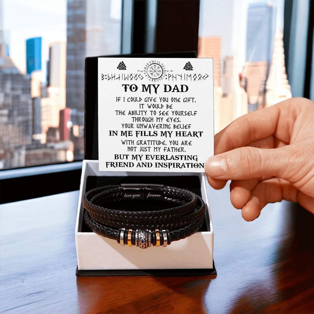 Dad - Your Unwavering Belief In Me Fills My Heart With Gratitude - You Are Not Just My Father But My Everlasting Friend & Inspiration - Bracelet BR, DAD0000033BR