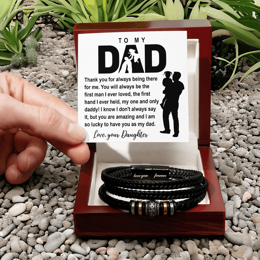 Mens Love You Forever Bracelet Two Tone Box DAD0000032BR