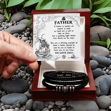 A Father Is A Guiding Light - Whose Love Shows Us The Way - Shining Example Of What A Father Should Be - We Are So Lucky To Have You In Our Lives - We Love You - Bracelet BR, DAD0000005BR