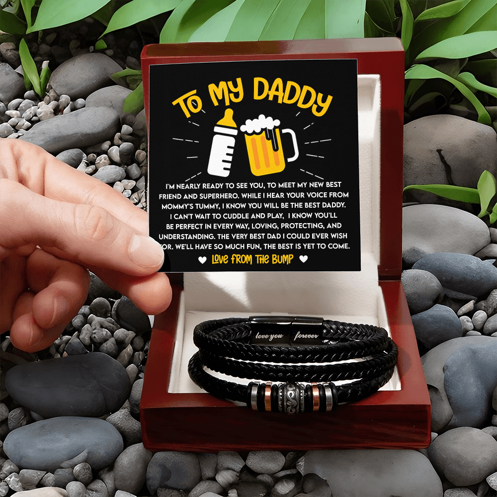 Daddy, I'm Nearly Ready To See You, My New Best Friend & Superhero - You Will Be The Best Daddy - Love From The Bump - Bracelet BR, DAD0000047BR