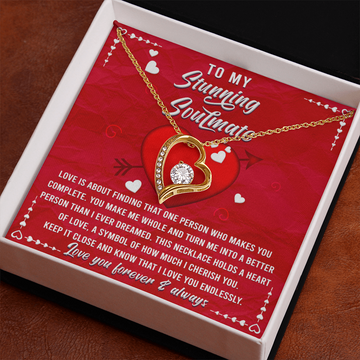 My Stunning Soulmate - Love Is About Finding That One Person Who Makes You Complete - You Make Me Whole And Turn Me Into A Better Person - Symbol Of How Much I Cherish You - Love You Forever & Always - Forever Love Heart Necklace FL, SMT0000019FL