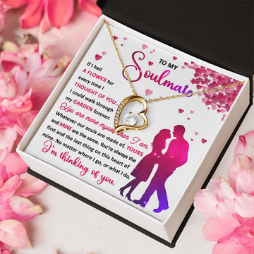 My Soulmate - A Flower For Everytime I Thought Of You - Could Walk Through My Garden Forever - You Are More Myself Than I Am - Our Souls Are The Same - I'm Thinking Of You - Forever Love Heart Necklace FL, SMT0000024FL