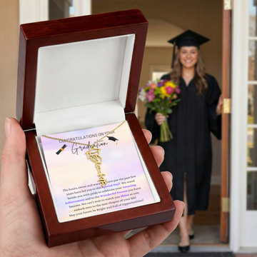 Congratulations On Graduation - Special Day - Amazing Achievement - Watch You Shine - Graduation Cap Name Necklace GC, GRD0000002GC
