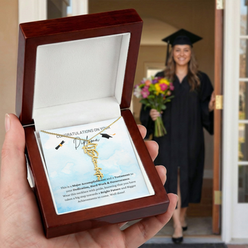 Congratulations On Your Diploma - Major Accomplishment And Testament - Bright Future - Graduation Cap Name Necklace GC, GRD0000003GC