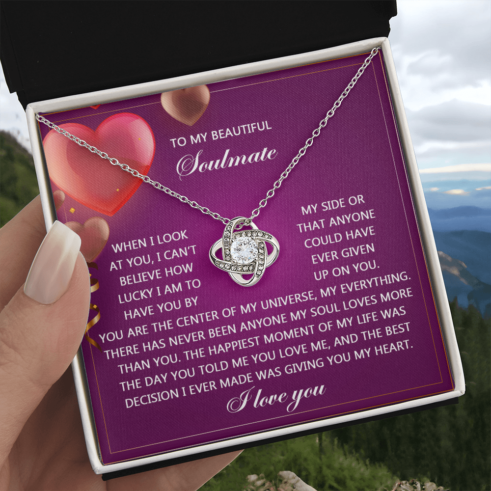 love knot necklace gift for mom