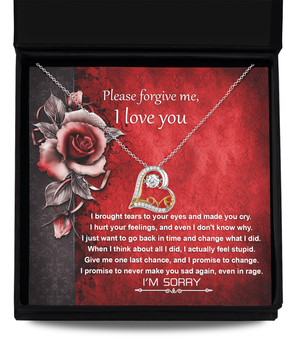 Sorry - Please Forgive Me - One Last Chance - I Love You  - Love Dancing Necklace LD, APZ0000033LD