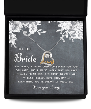 To The Bride - My Best Friend - Love Dancing Necklace LD, WED0000006LD