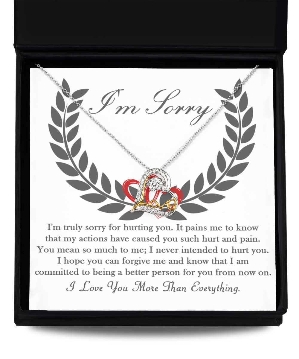 I'm Sorry For Hurting You - You Mean So Much To Me - Better Person For You From Now On - Love You More Than Everything  - Love Dancing Necklace LD, APZ0000043LD