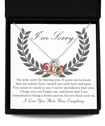 I'm Sorry For Hurting You - You Mean So Much To Me - Better Person For You From Now On - Love You More Than Everything  - Love Dancing Necklace LD, APZ0000043LD