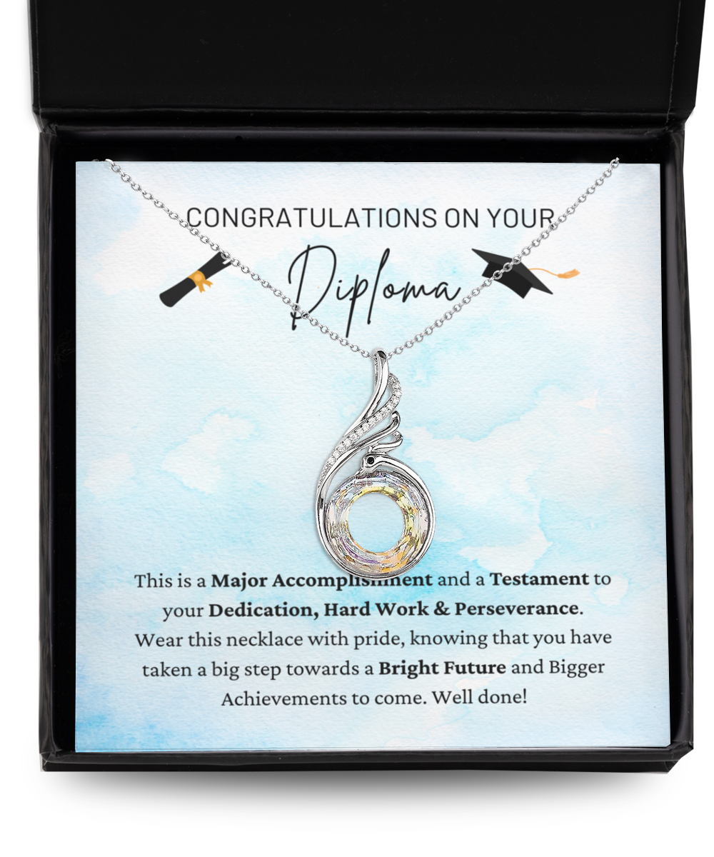 Congratulations On Your Diploma - Major Accomplishment And Testament - Bright Future - Rising Phoenix Necklace RP, GRD0000003RP