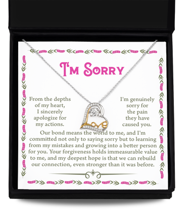 I'm Sorry - Sincerely Apologize - Depths Of My Heart - Grow To A Better Person - Rebuild Our Connection  - Love Dancing Necklace LD, APZ0000040LD