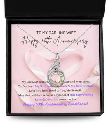 To My Darling Wife - Our Unwavering Love & Devotion - My Soulmate, My Rock & My Best Friend - Happy 50th Anniversary - Rising Phoenix Necklace RP, ANWM000009RP