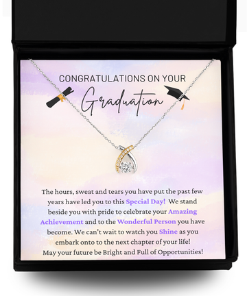 Congratulations On Graduation - Special Day - Amazing Achievement - Watch You Shine - Wishbone Necklace WB, GRD0000002WB