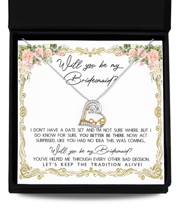 Will You Be My Bridesmaid - Love Dancing Necklace LD, WED0000011LD