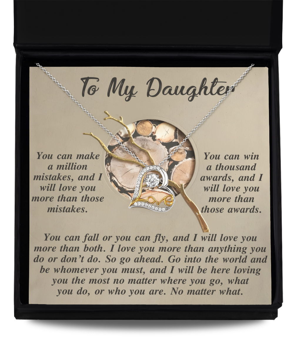 To My Daughter - A Thousand Awards - Love You More Than Anything - Loving You - No Matter What - Love Dancing Necklace LD, DAU0000030LD