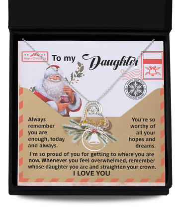 To My Daughter - You Are Enough - So Worthy Of All Your Hopes And Dreams - So Proud Of You - I Love You - Love Dancing Necklace LD, DAU0000047LD