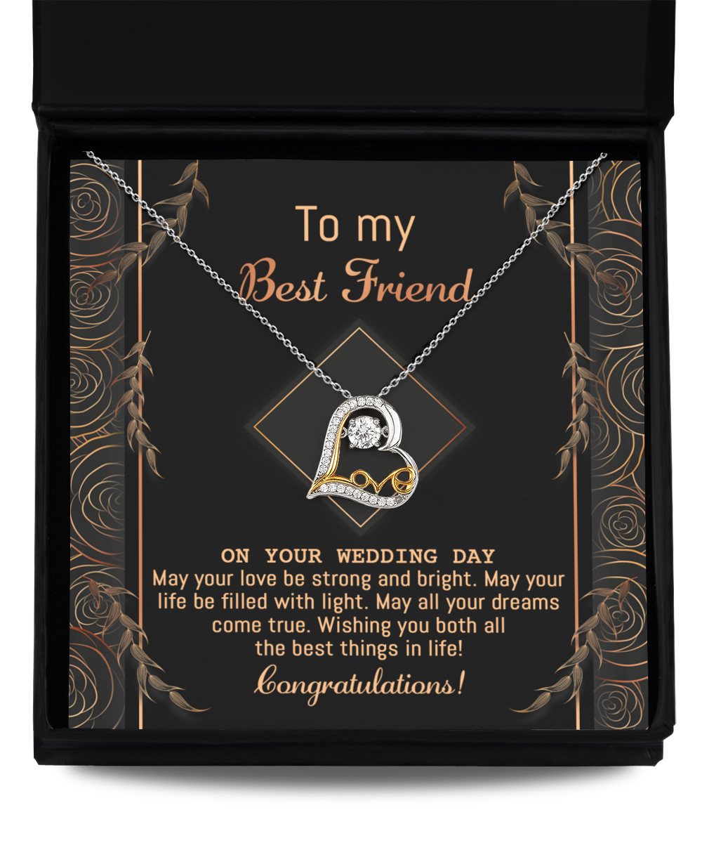 To My Best Friend - On Your Wedding Day - Love Dancing Necklace LD, WED0000001LD