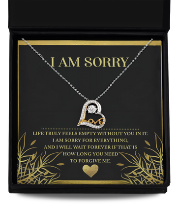 I Am Sorry - Life Truly Feels Empty Without You - Wait Forever For Long To Forgive Me - Love Dancing Necklace LD, APZ0000074LD