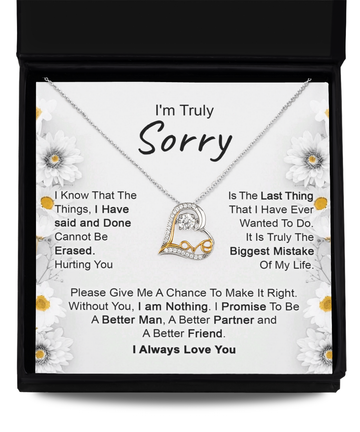 I'm Truly Sorry - Through My Eyes - Better Man, Better Partner & Better Friend - I Always Love You  - Love Dancing Necklace LD, APZ0000038LD