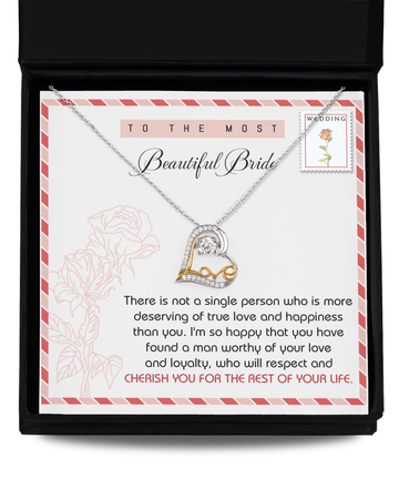 To The Most Beautiful Bride - Cherish You - Love Dancing Necklace LD, WED0000008LD