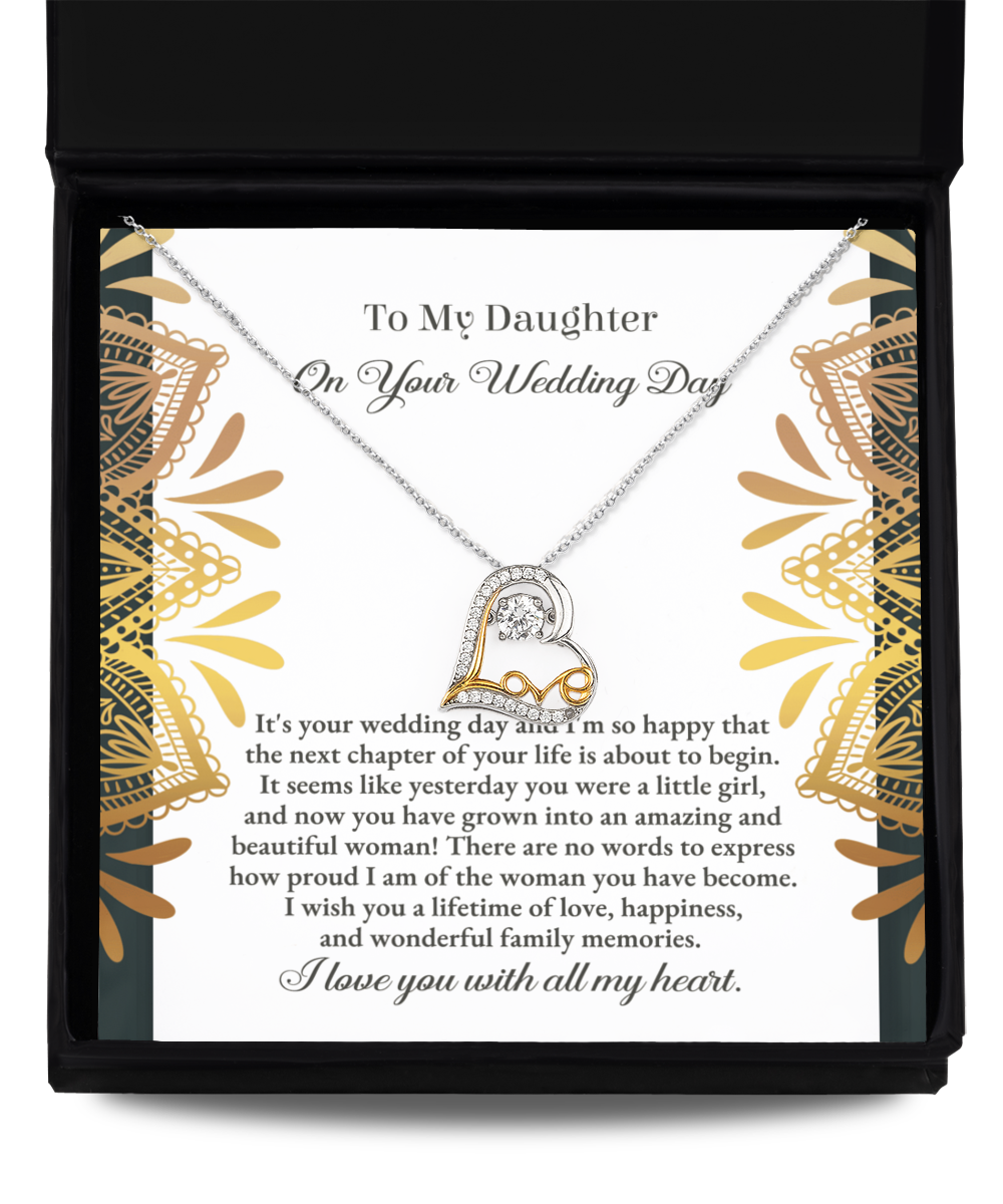 To My Daughter - My Little Girl - Love Dancing Necklace LD, WED0000013LD