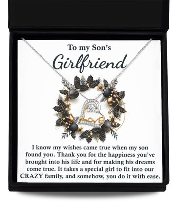 My Son's Girlfriend - My Wishes Came True When My Son Found You - Thank You For The Happiness - Dreams Come True - A Special Girl - Forever Love Heart Necklace LD, GFR0000001LD