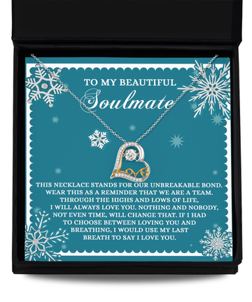 My Beautiful Soulmate - Our Unbreakable Bond - We Are A Team - Always Love You - Last Breath To Say I Love You - Love Dancing Necklace LD, WIF0000016LD