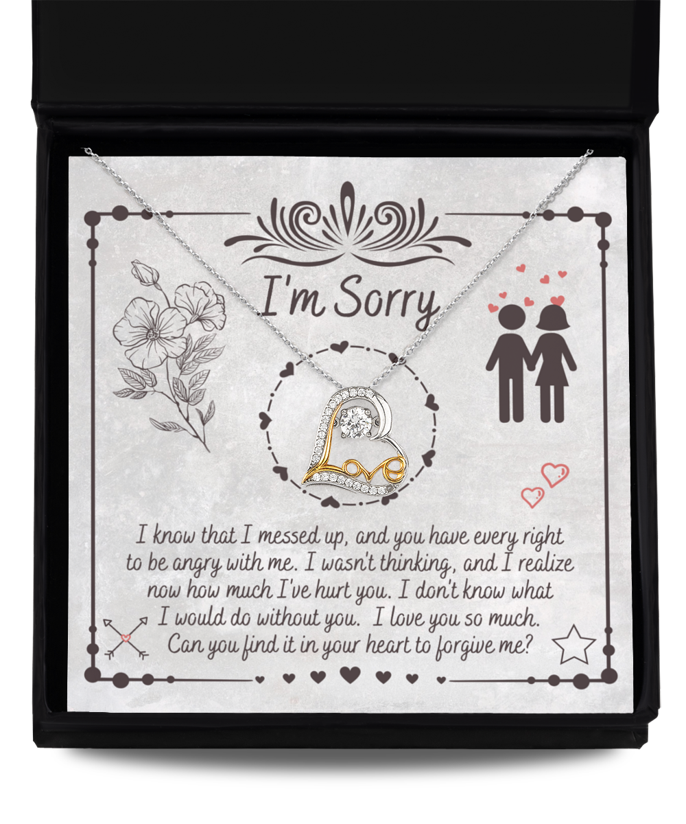 I'm Sorry - Do Without You - Love You So Much - Forgive Me  - Love Dancing Necklace LD, APZ0000029LD