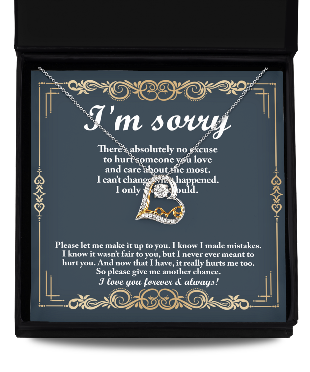 I'm Sorry - Make It Up To You - Love You Forever And Always  - Love Dancing Necklace LD, APZ0000023LD